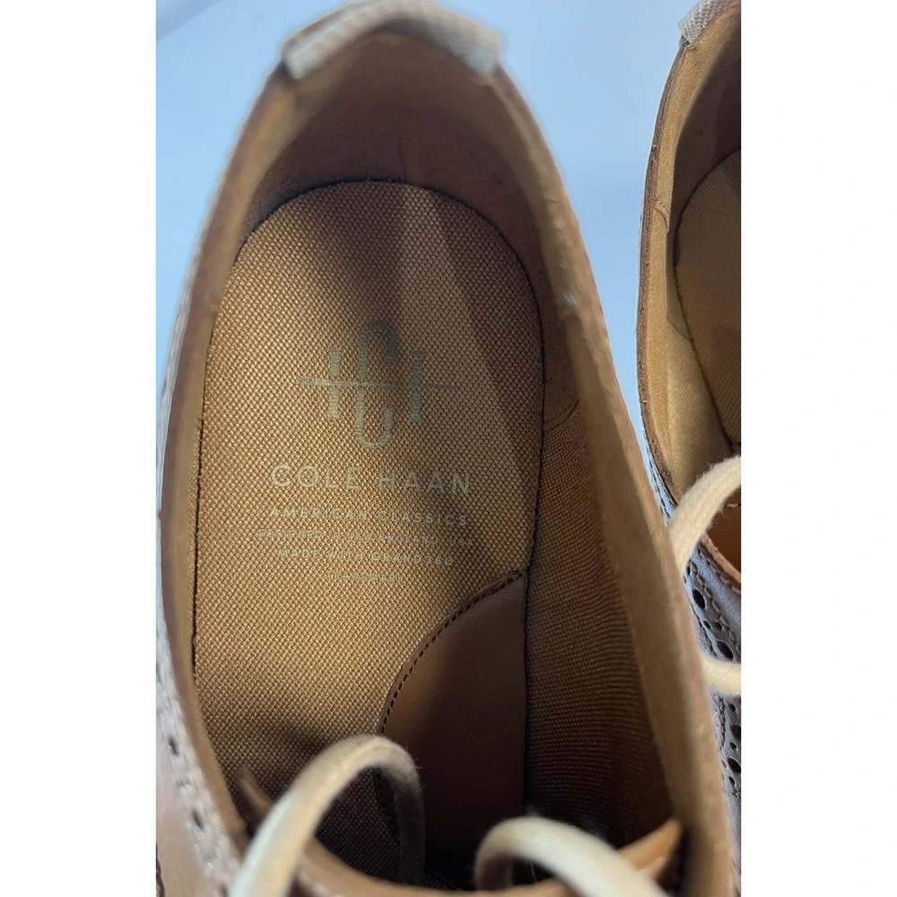Cole‎ Haan American Classic Oxfords Shoes Mens Sz 9 Brown Leather Wingtip